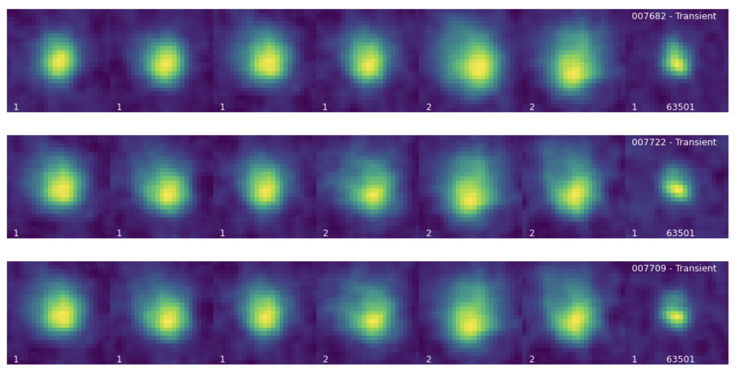 Source figure from Ivo Busko's arXiv paper comparing transient images with nearby reference stars to show optical coma patterns.
