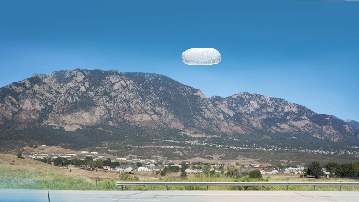 FBI-UAP-D003 released digital rendering of a reported UAP near Colorado Springs and Cheyenne Mountain.