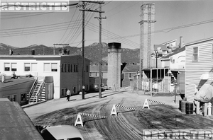 Historical photograph of Los Alamos National Laboratory Technical Area D Building, a U.S. Department of Energy public domain record.